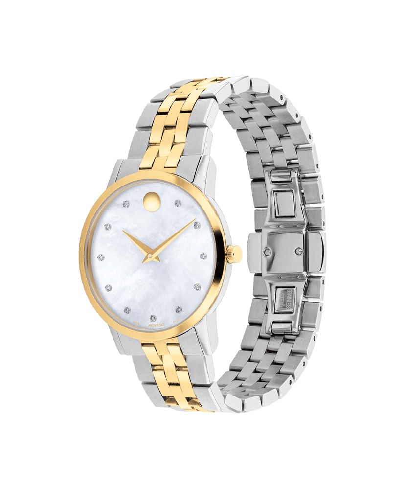 knee length dresses for ladies Movado 14Kt Yellow Gold & Diamond Ladies Wristwatch main image 0