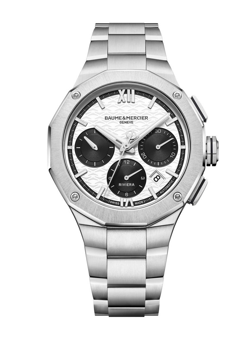 電池交換済 BAUME&amp;MERCIER ボーム&amp;メルシェ リビエラ ダイヤベゼル 65506 ダイヤモンド 8Pダイヤ 50m防水 白 ホワイトシェル SS ステンレス レディース クォーツ リヴィエラ【6ヶ月保証】【腕時計】【中古】 BAUME&MERCIER - 電池交換済 BAUME&MERCIER ボーム&メルシェ リビエラ
