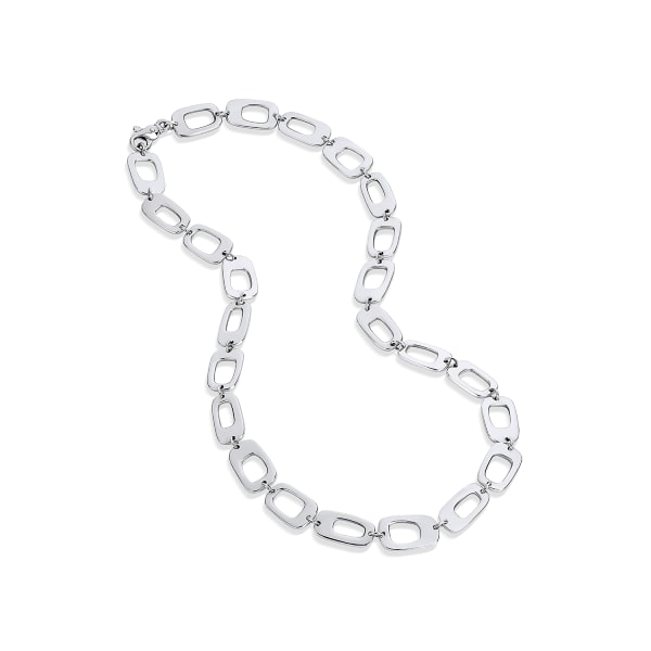 Zina Sterling Zina Silver Link Necklace 004-605-2000155 | DeScenza