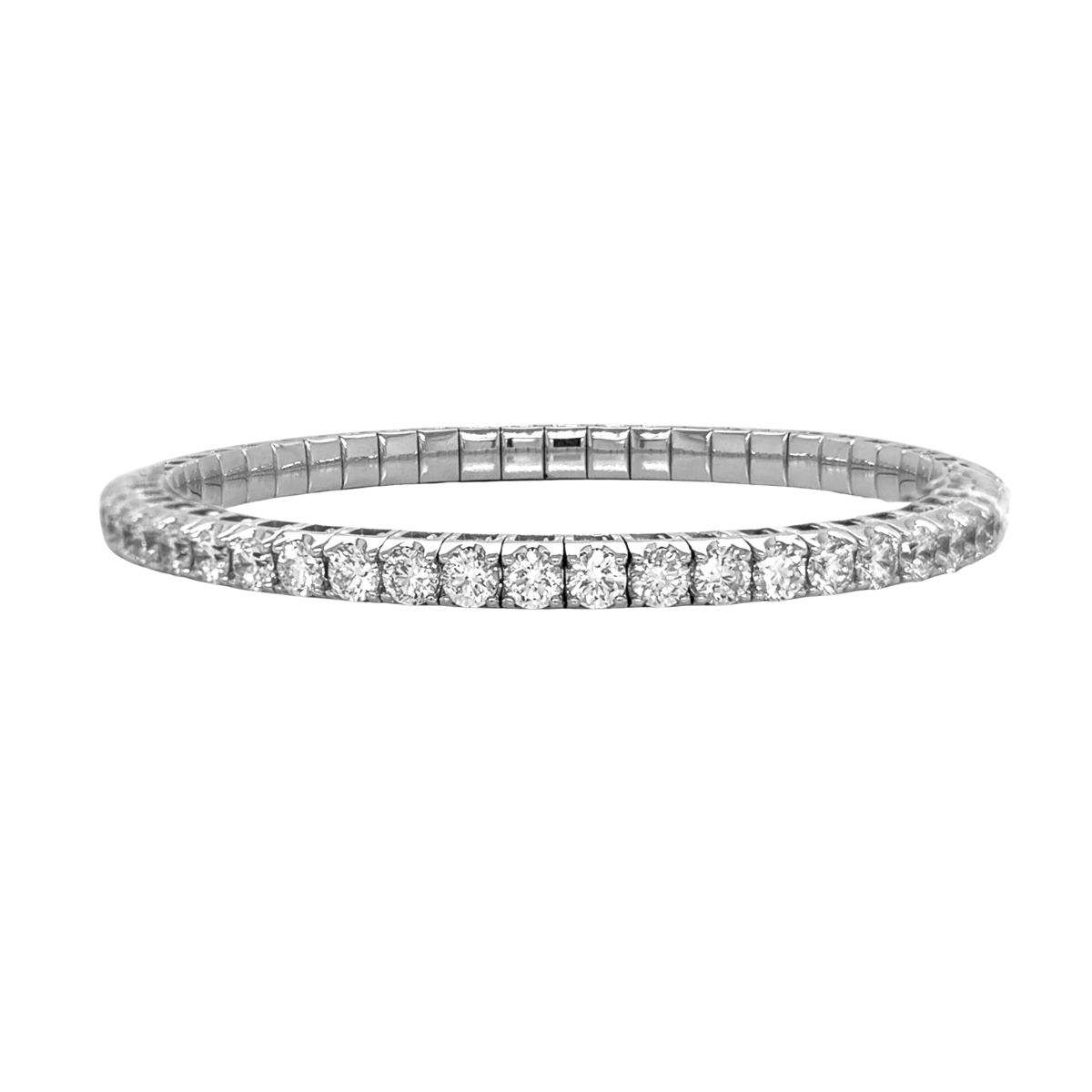 14K White Gold 10.15ctw Claspless Lab-Grown Diamond Pickleball