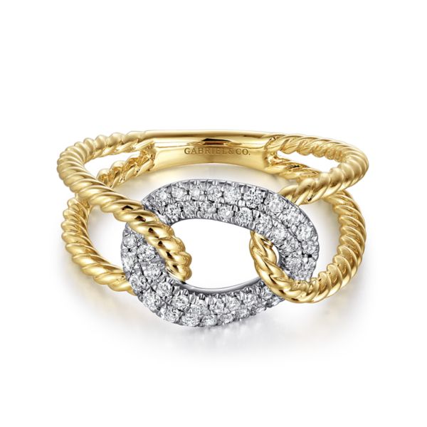 14Kt Yellow-White Gold Diamond Ring 002-130-02961