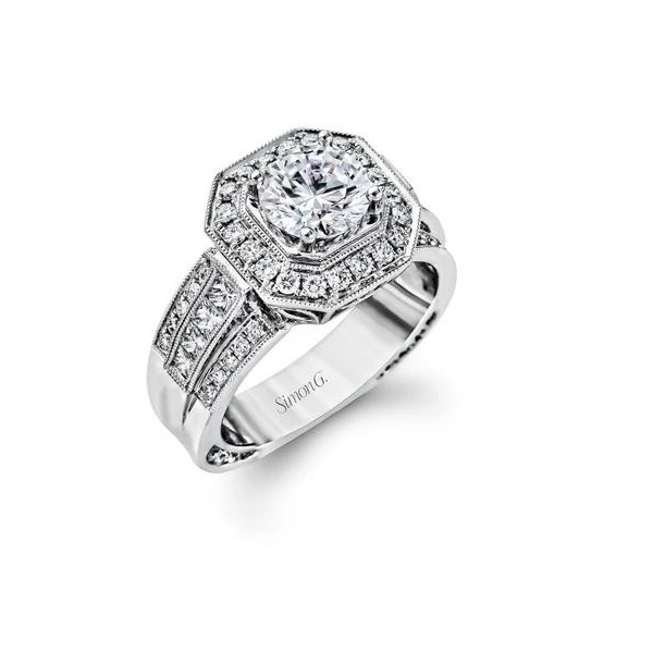 Simon G 18k White Gold Diamond Engagement Ring Mounting Dickinson