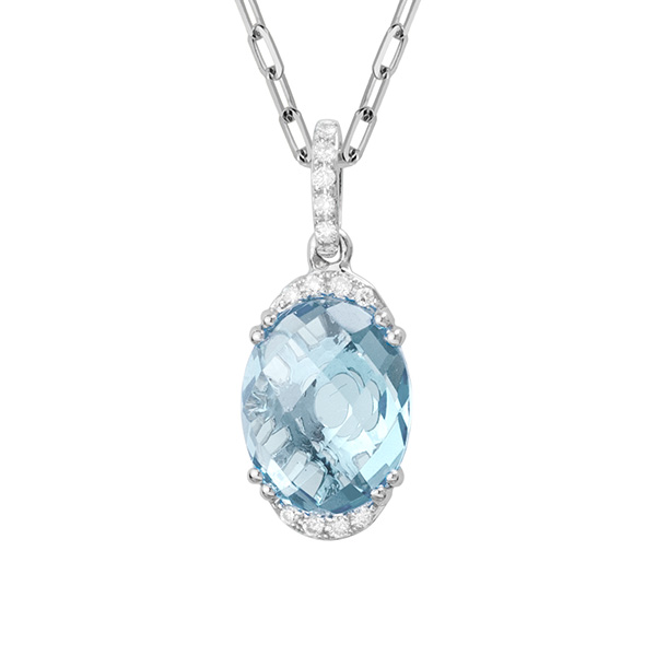 ネックレス・ペンダント wing bling [Limited] 14k Ray Natural Aquamarine Pendant 14k White Gold Aquamarine Pendant 001-235-00154 | Dickinson