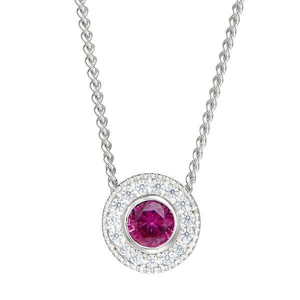 Sterling Silver July Birthstone Necklace 001-640-17795 Dickinson