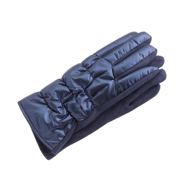 Women's Navy Blue Puffer Gloves with Fleece Lining | Dickinson