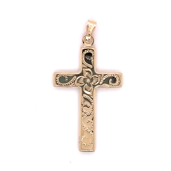 14k Yellow Gold Cross Pendant 001-780-04726 Dickinson Jewelers