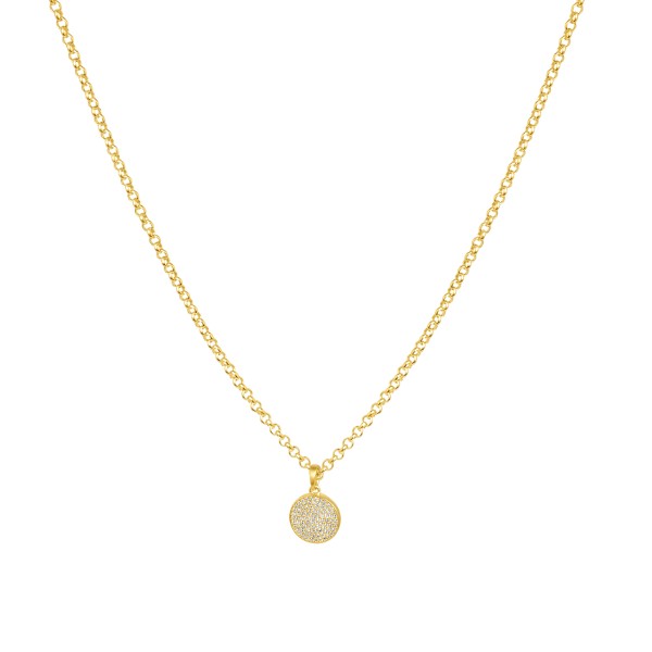 22k Yellow Gold White Topaz Pendant 001-790-13910