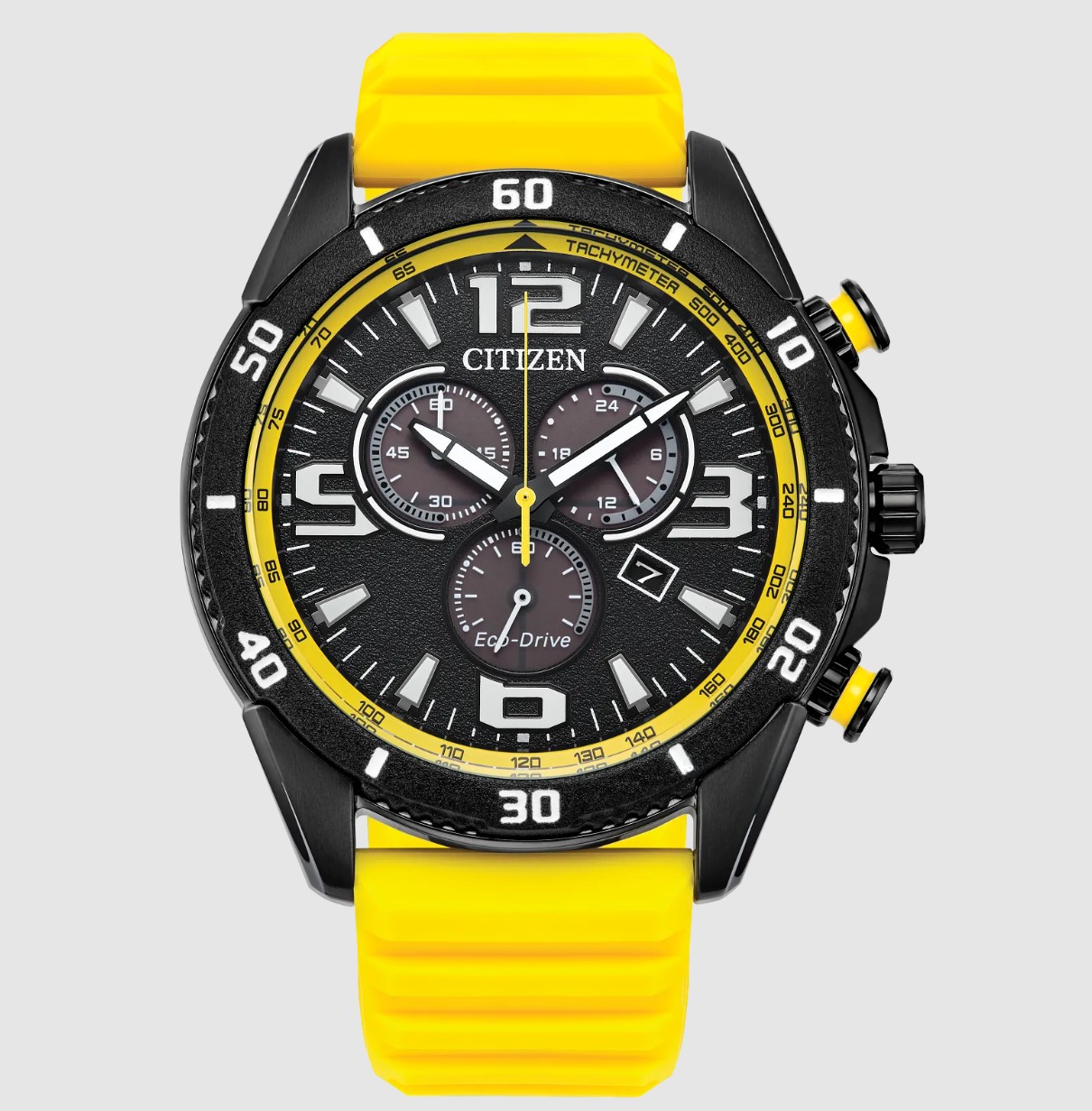★レア逆輸入★Citizen Men's Eco-Drive Chronograph Watch Brycen - Men's Eco-Drive CA0649-06X Leather Strap Watch