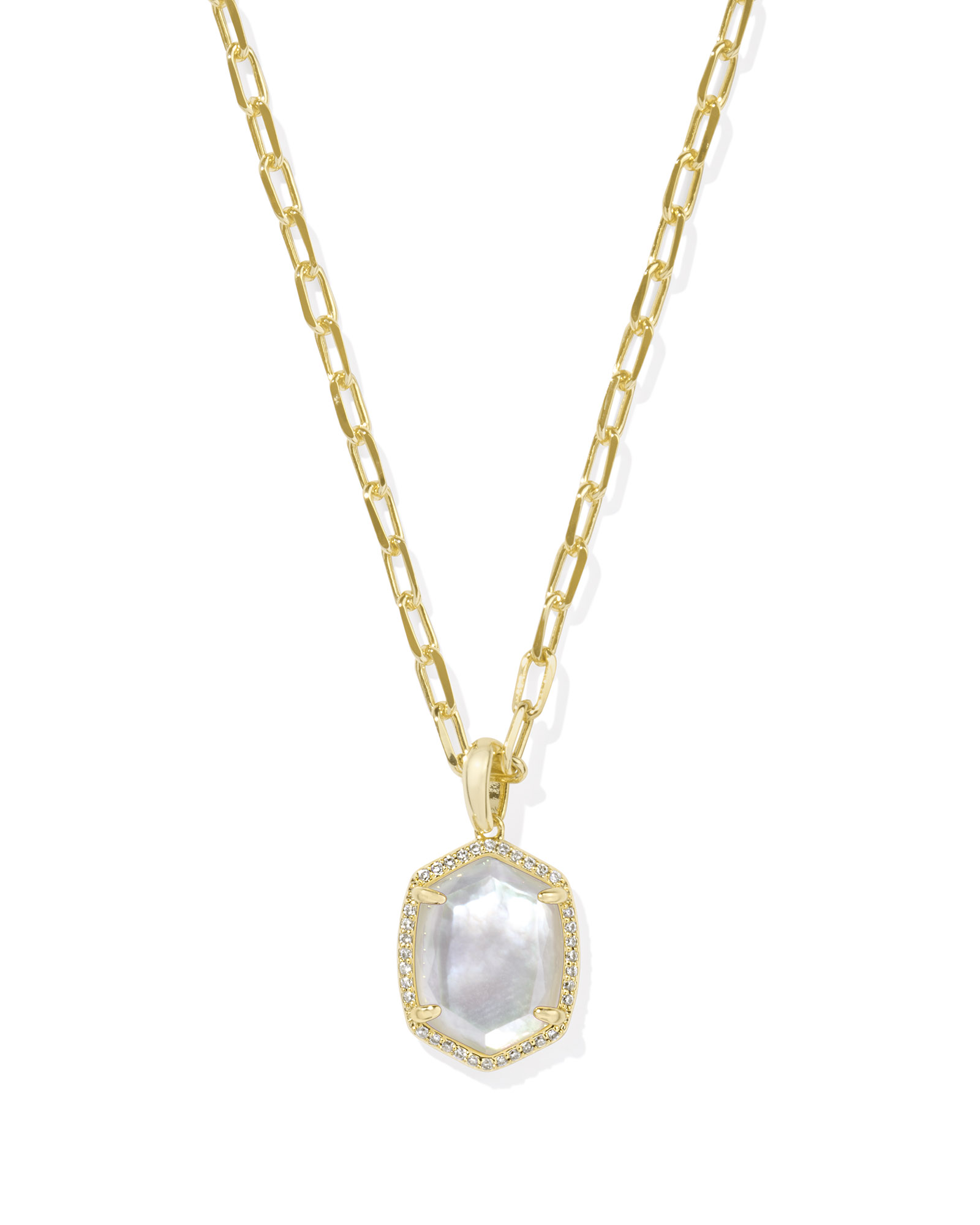 Daphne Pave Yellow Gold Plated Pendant