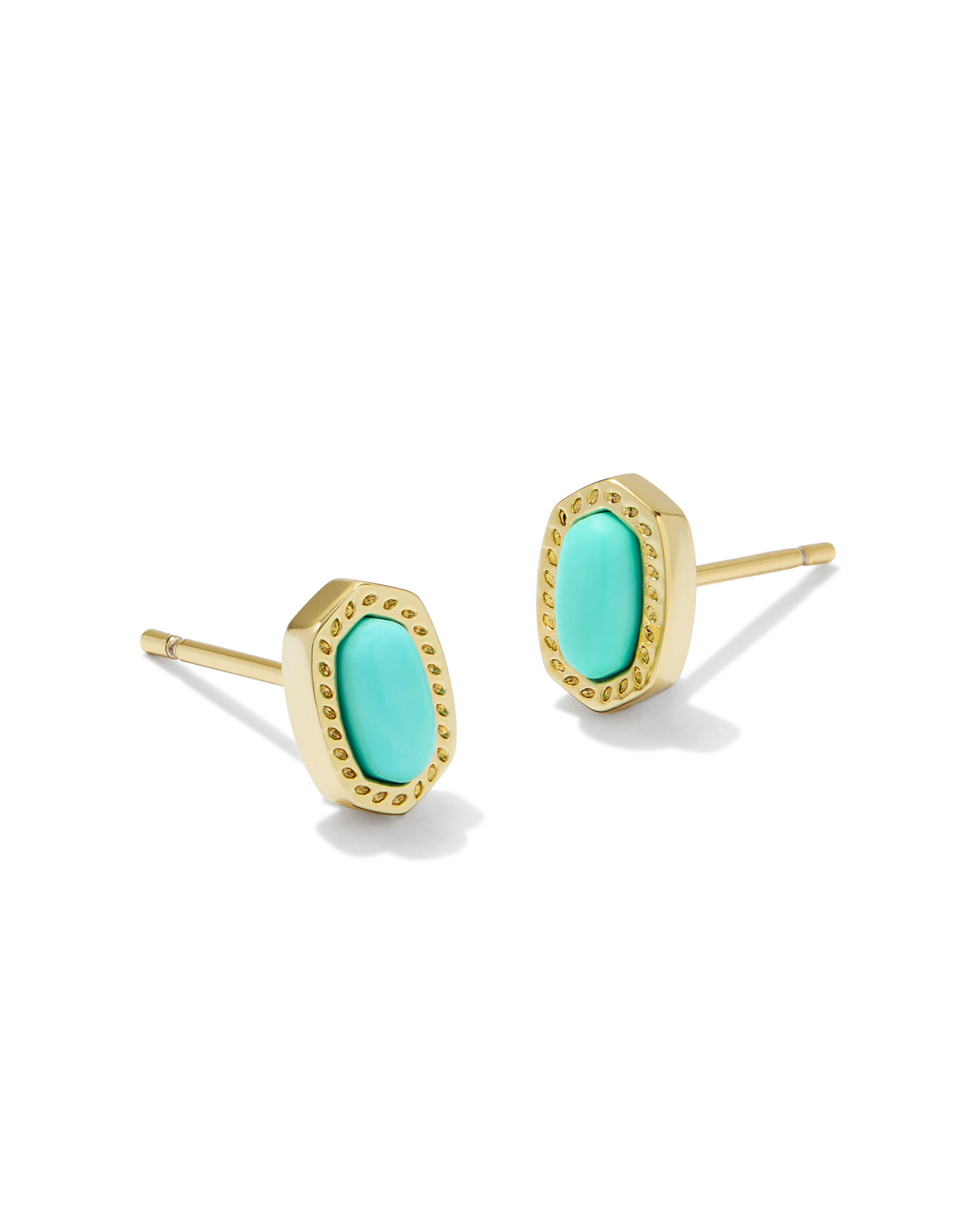 Kendra Scott Mini Ellie Yellow 14K Gold Plated Stud Earrings Doland