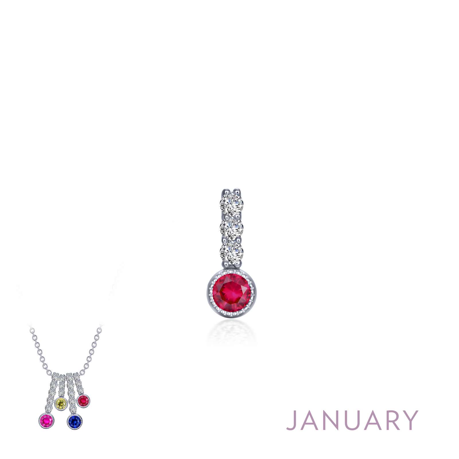 Sterling Silver January Birthstone Love Pendant Don's Jewelry