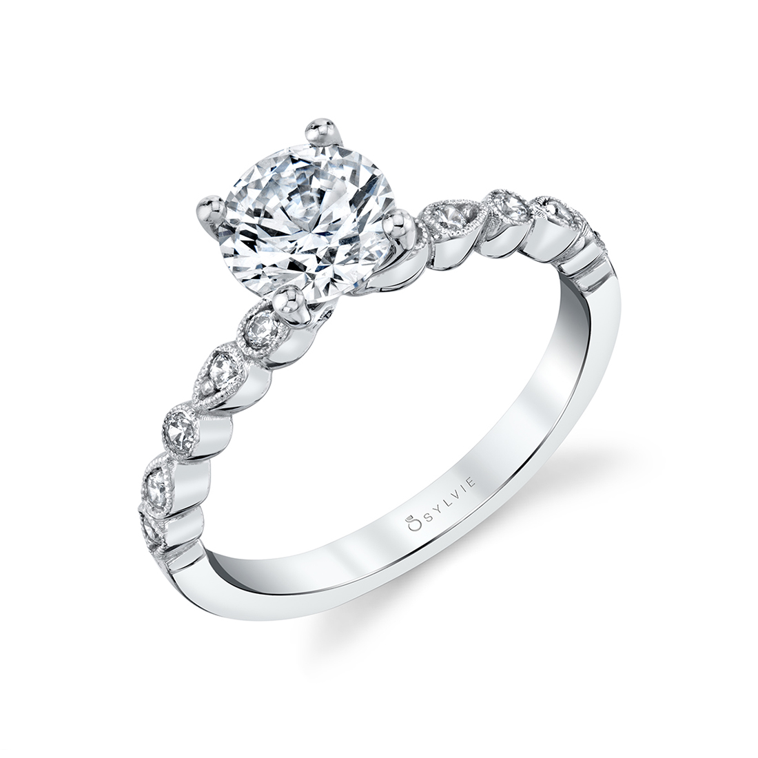 Sylvie 14K White Gold Diamond Engagement Ring 00111002341 Elgin's
