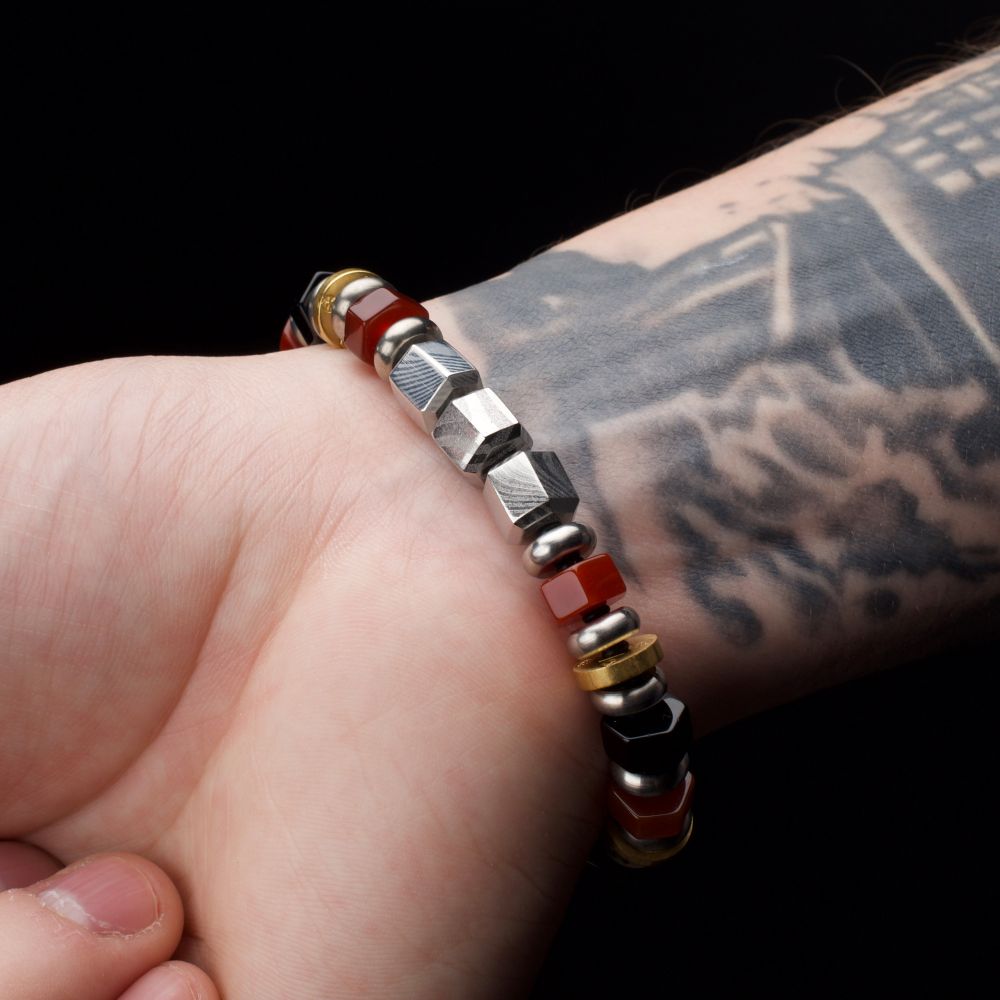 【美品】virtues AssH monica INOX Men's Bushido Virtue Bracelet 001-420-03179 Baton Rouge