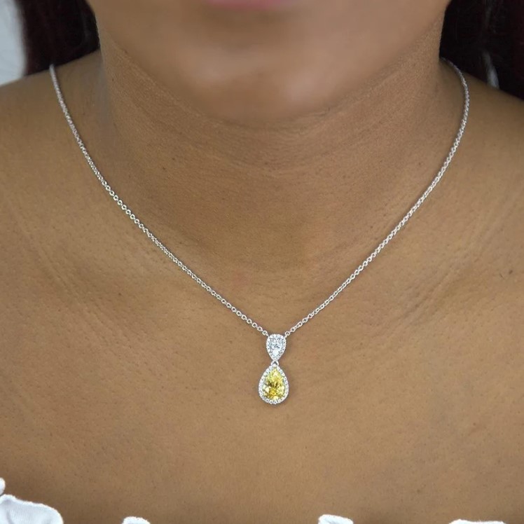 Anna Zuckerman Sterling Silver and Crystalline Elizabeth Nec