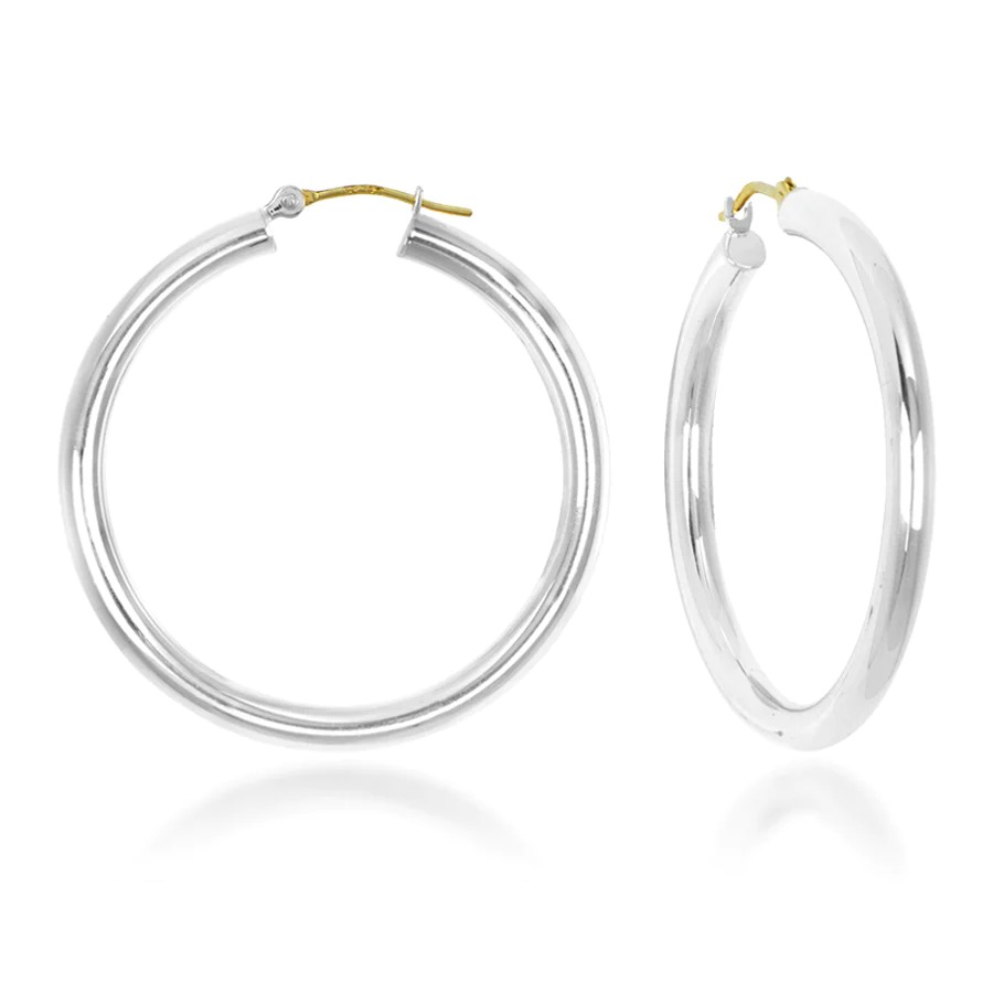 Candela Sterling Silver Hoops 00164504143 SS Chillicothe E.M. Smith