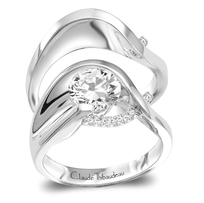 Claude Thibaudeau Diamond W Set Semi Mount 001 116 00401 Enhancery Jewelers San Diego Ca