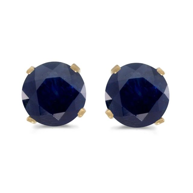 3mm Sapphire Studs 00121000571 14KY Gemstone Earrings Enhancery
