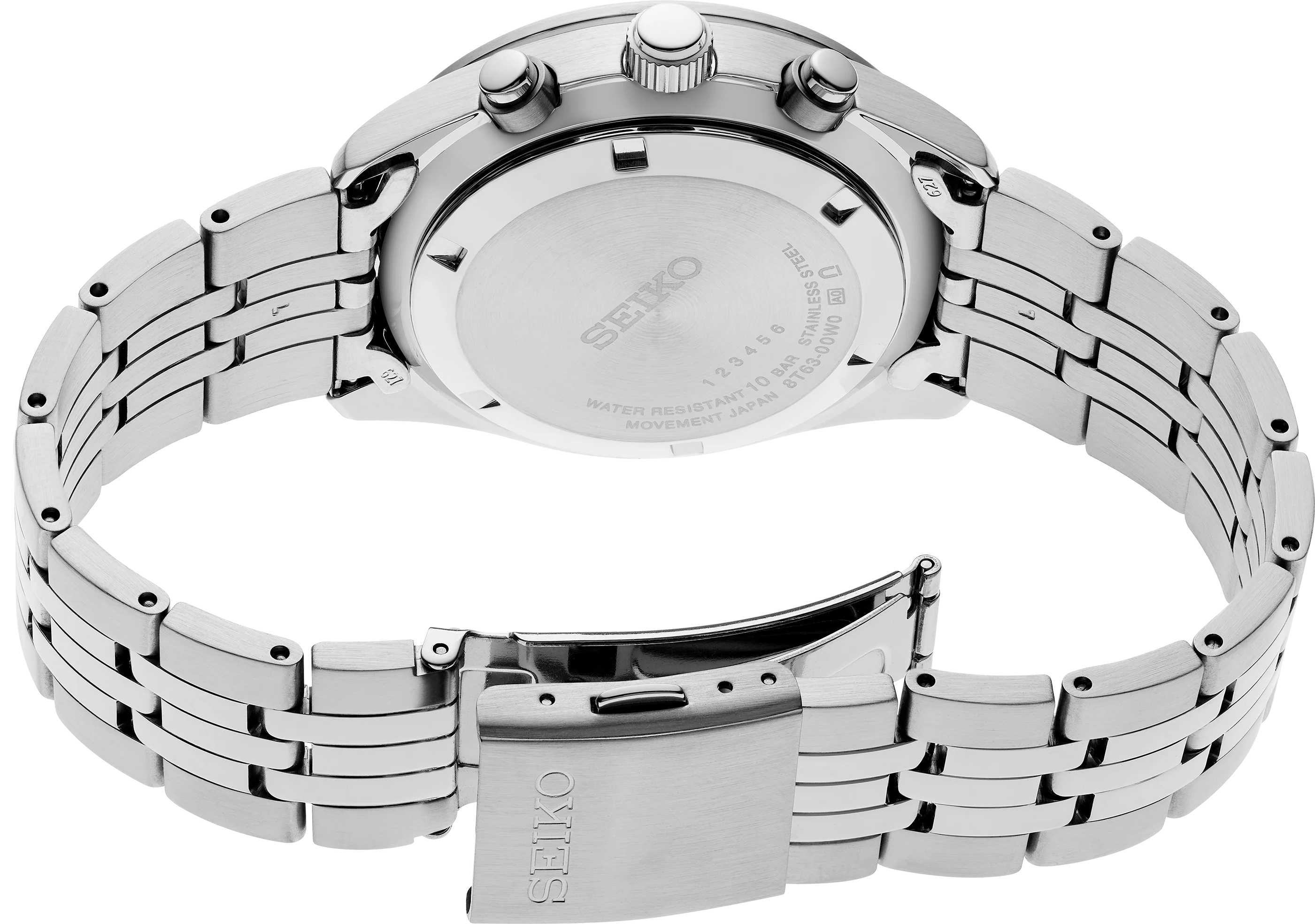 Seiko Essentials Quartz Chronograph Silver Dial SSB425 - Main Image