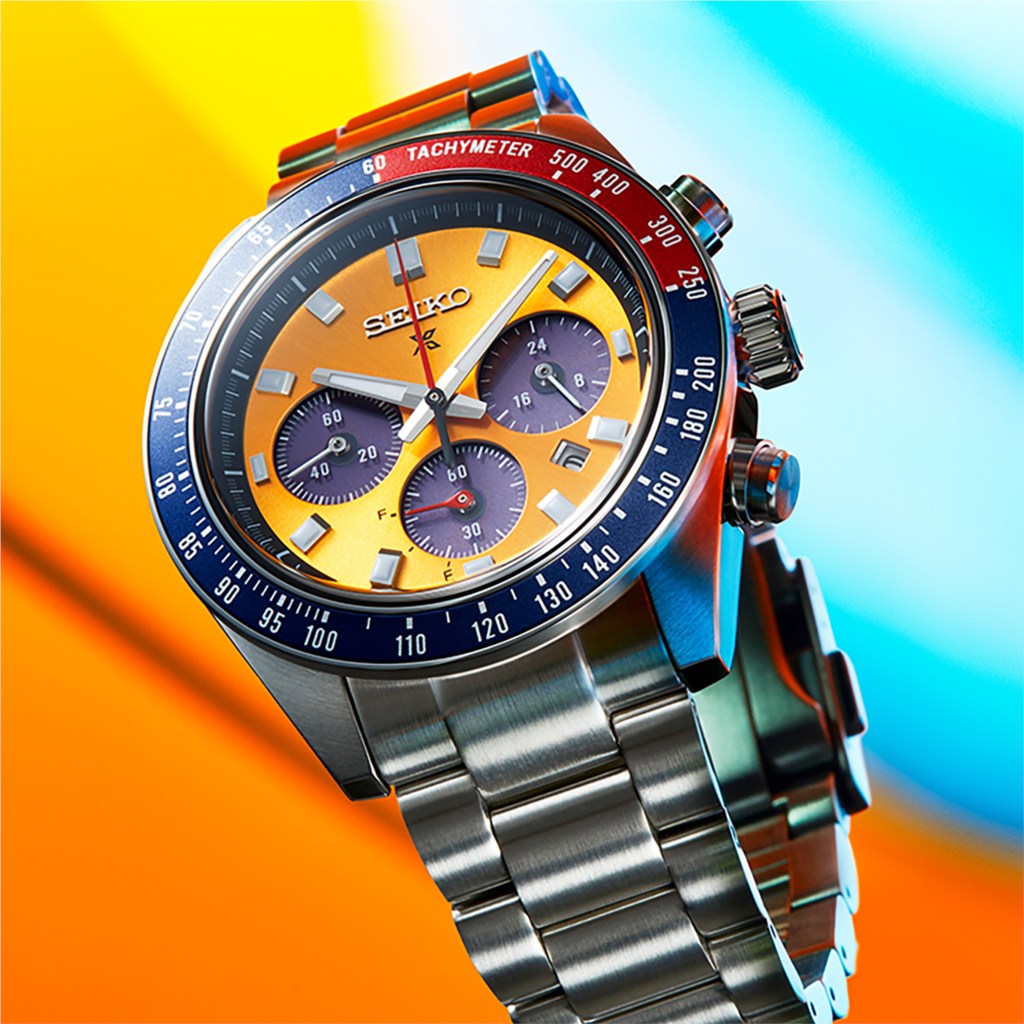 Seiko Speedtimer Solar Chronograph Yellow Dial SSC947