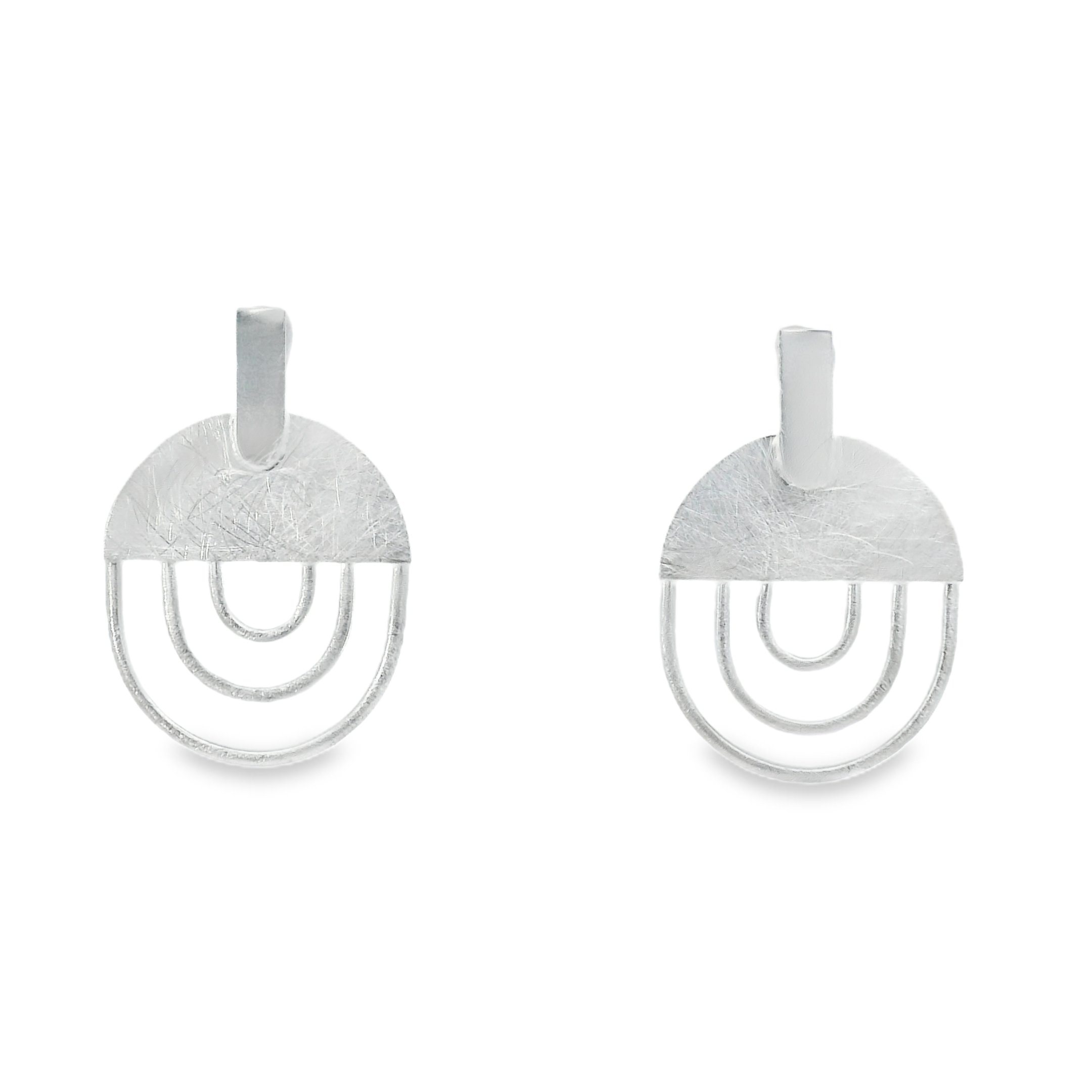 Sterling Silver Mid-Century Modern Arch Earrings Erica DelGardo