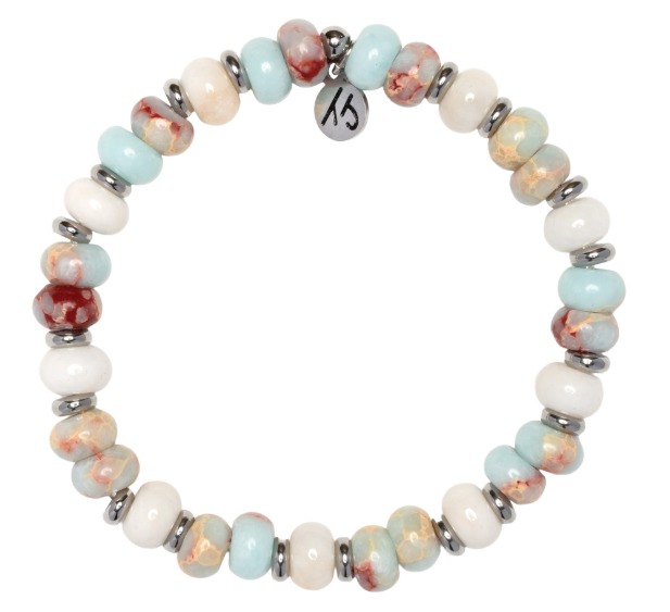 Snakeskin Jasper and Beige Jade T. Jazelle Bracelet | Erickson