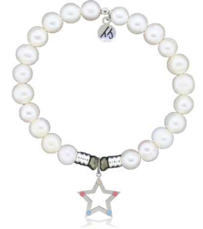 T. Jazelle Stars and Stripes Silver Bracelet 001-611-00383