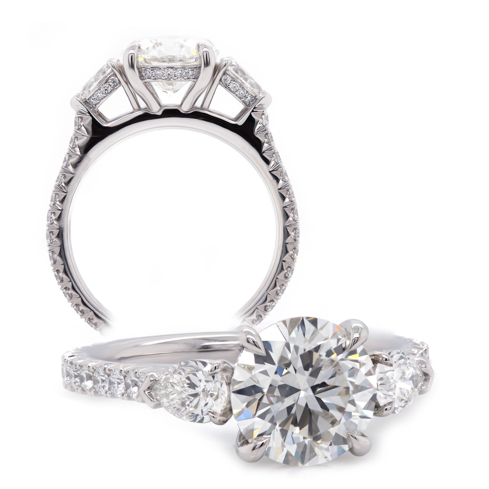 Three Stone Diamond Engagment Ring 001-100-00233 Campbell Joe