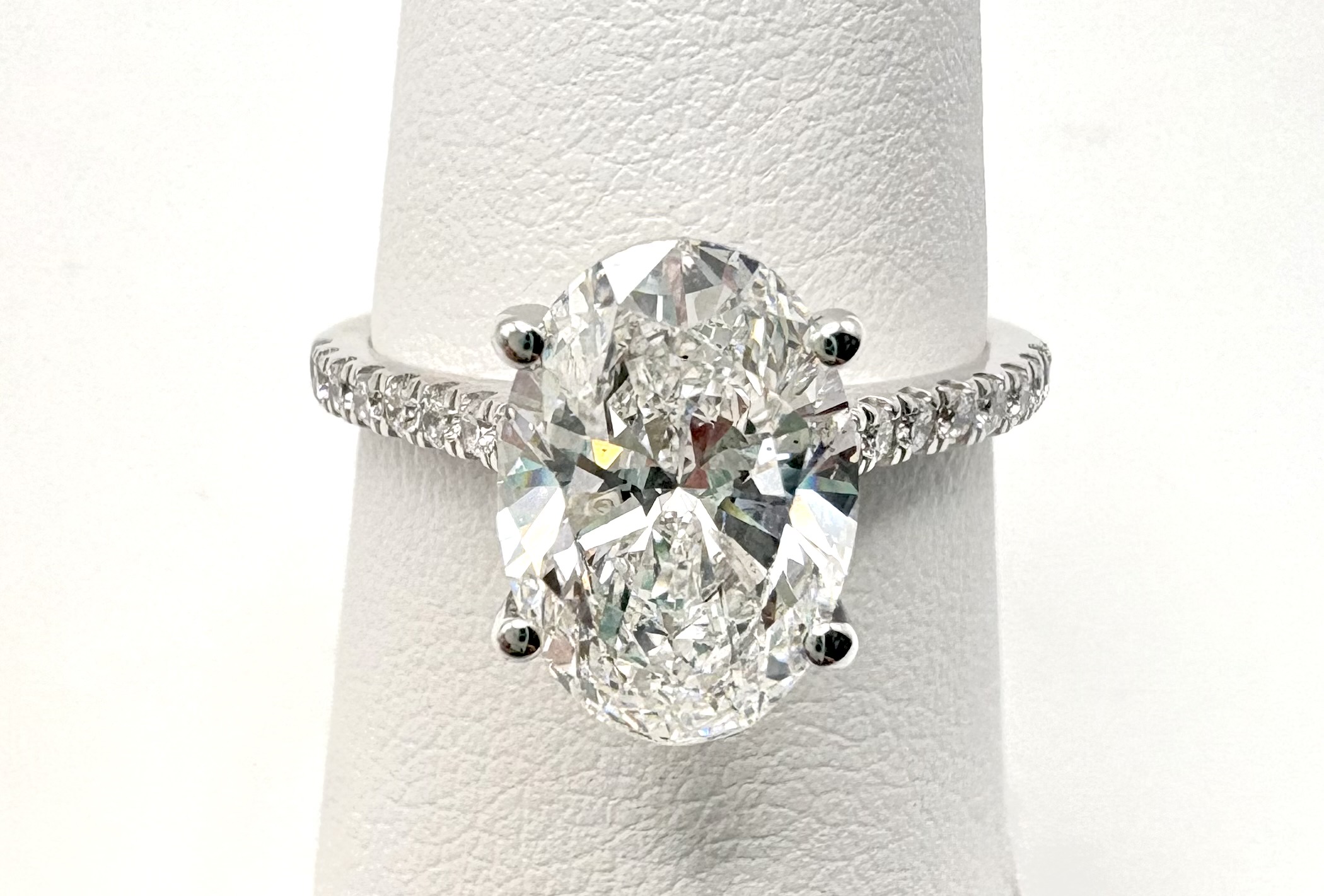 14 Karat White Gold Lab Grown Diamond Engagement Ring Forever