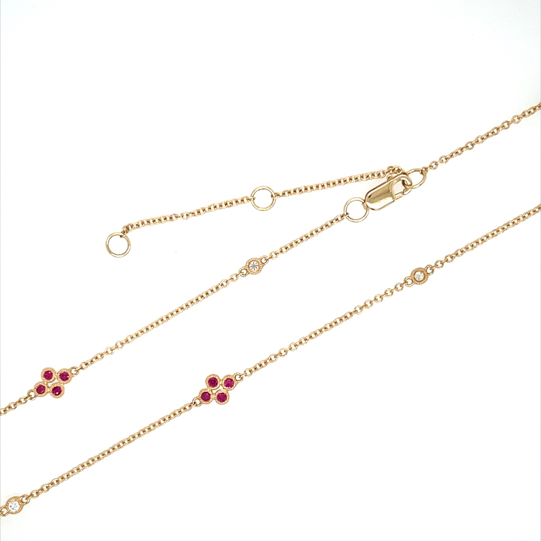 アクセサリー K18 LBT Station Necklace DIAMOND STATION NECKLACE(2ZN2452)K18 ネックレス｜スター