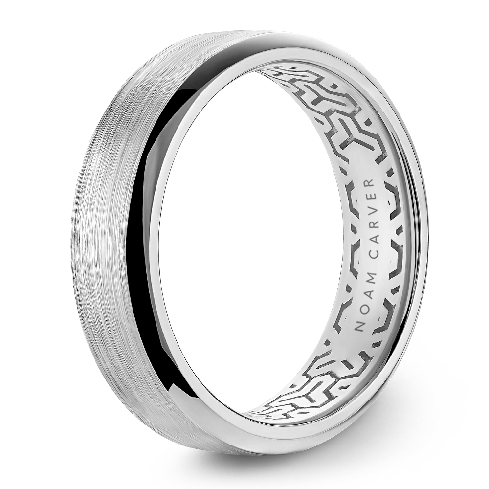 Men's Engraved Wedding Band Tungsten Carbide Wedding Band With