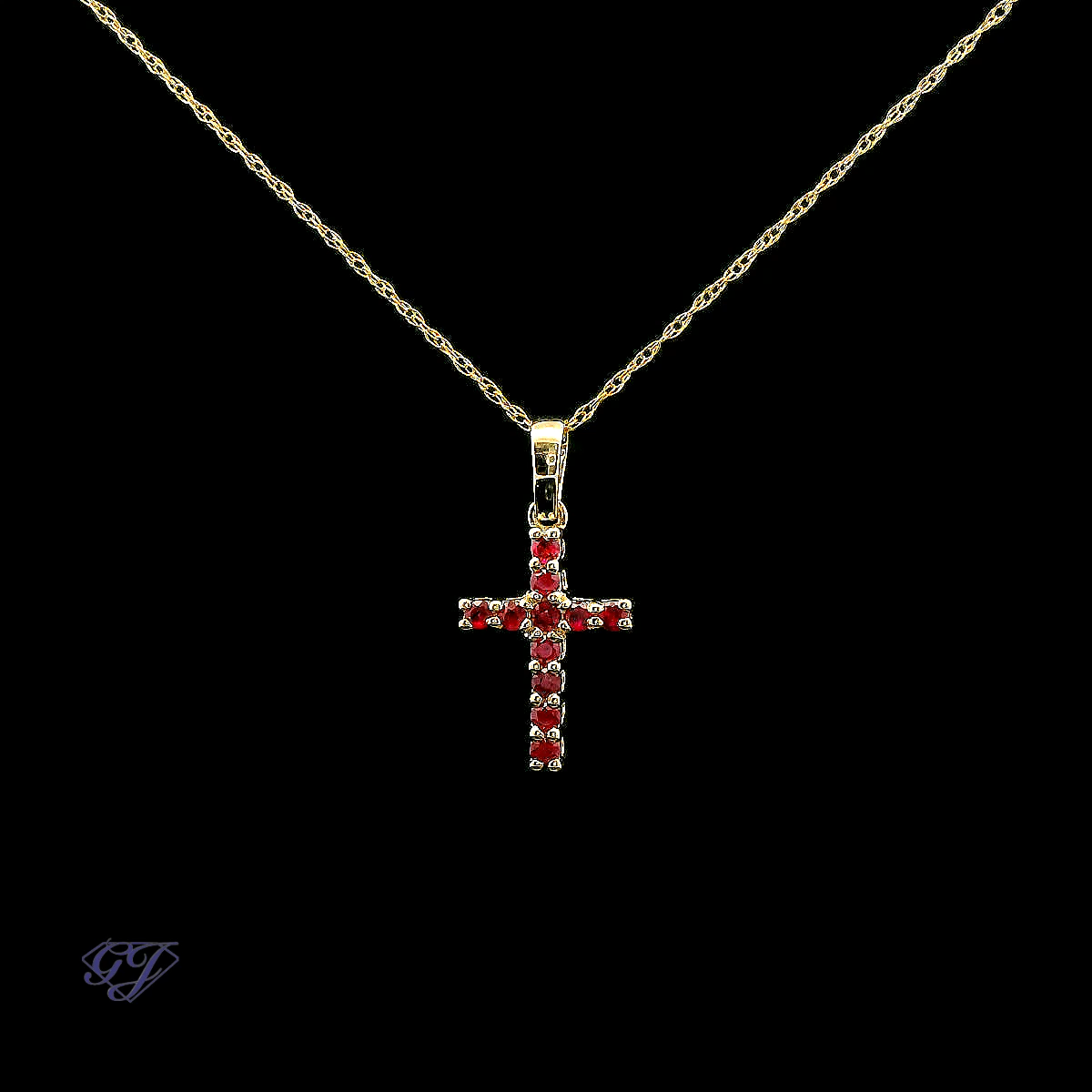 14K Yellow Gold Natural Ruby 0.14ctw Pendant 001-230-00035 
