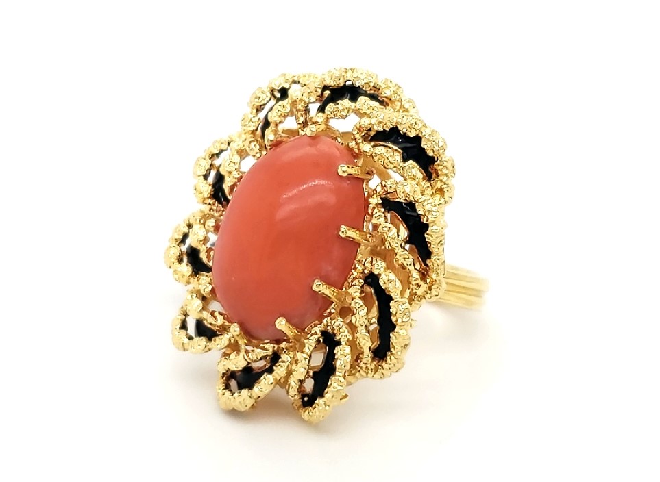 Jewelry with a Past Coral Ring 00120002069 18KY Wood Dale