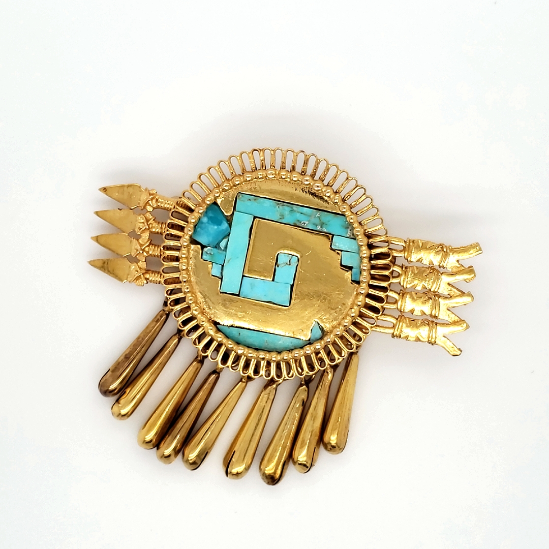 Jewelry with a Past Turquoise Pin 00125000006 Wood Dale