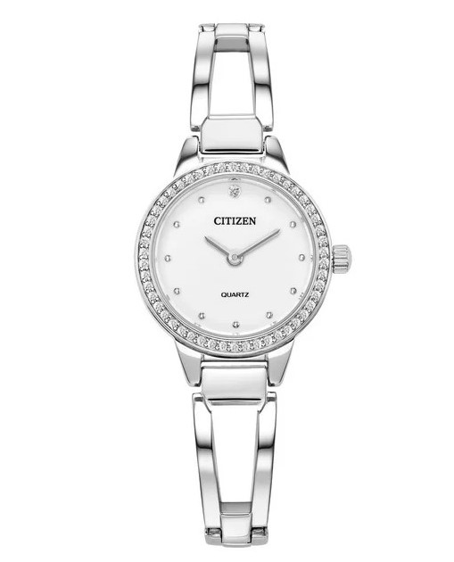 NWT Citizen Quartz White Dial Ladies Watch Citizen Womens Watch with White Dial and Stainless Steel  main image 3
