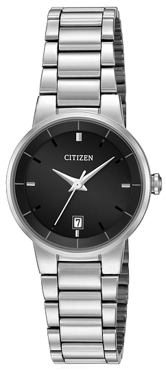 Citizen Quartz ladies gray dial silver tone presidential style watch NEW BATTERY women-s-citizen-silver-tone-  main image 4
