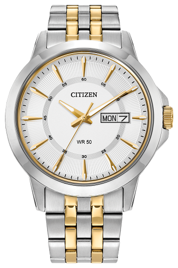 Citizen Quartz Date Two Tone White Dial Watch Amazon.com: Citizen Quartz Mens Watch, Stainless Steel  main image 4