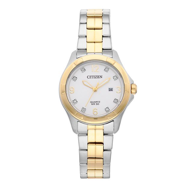 NWT Citizen Quartz Crystal Ladies Watch Citizen Quartz Crystal Blue Mother of Pearl Dial Ladies  main image 3