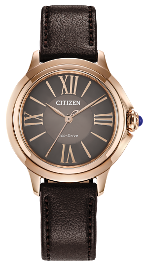 Citizen Ladies L Ceci Rose-Tone Case and Brown Leather Band  display picture 1