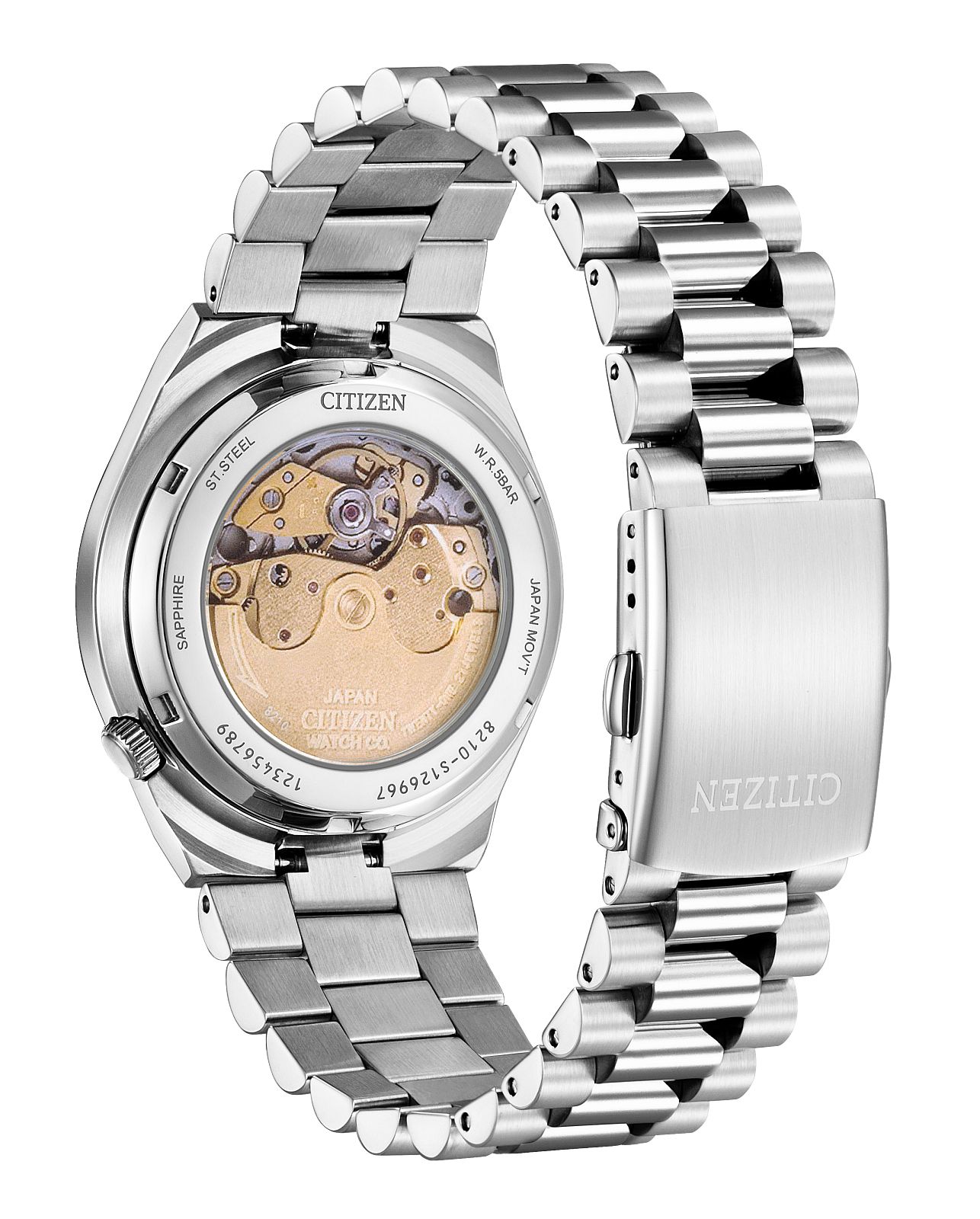 Citizen Men's TSUYOSA Stainless Steel with Orange Dial Automatic Watch