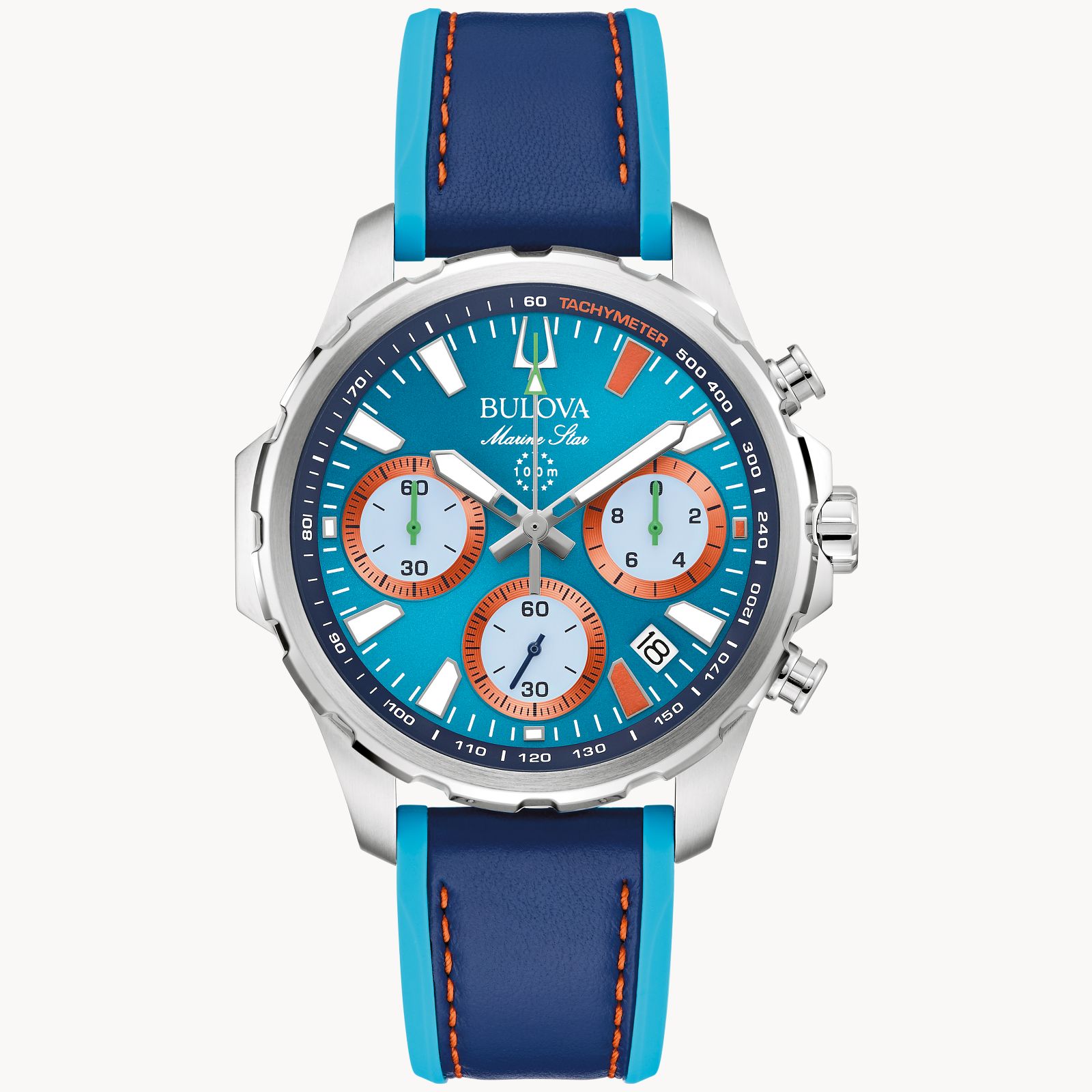 NWT Bulova Marine Star Chronograph Blue Dial Men\'s Watch Bulova Marine Star Chronograph Stainless Steel Quartz Men main image 4