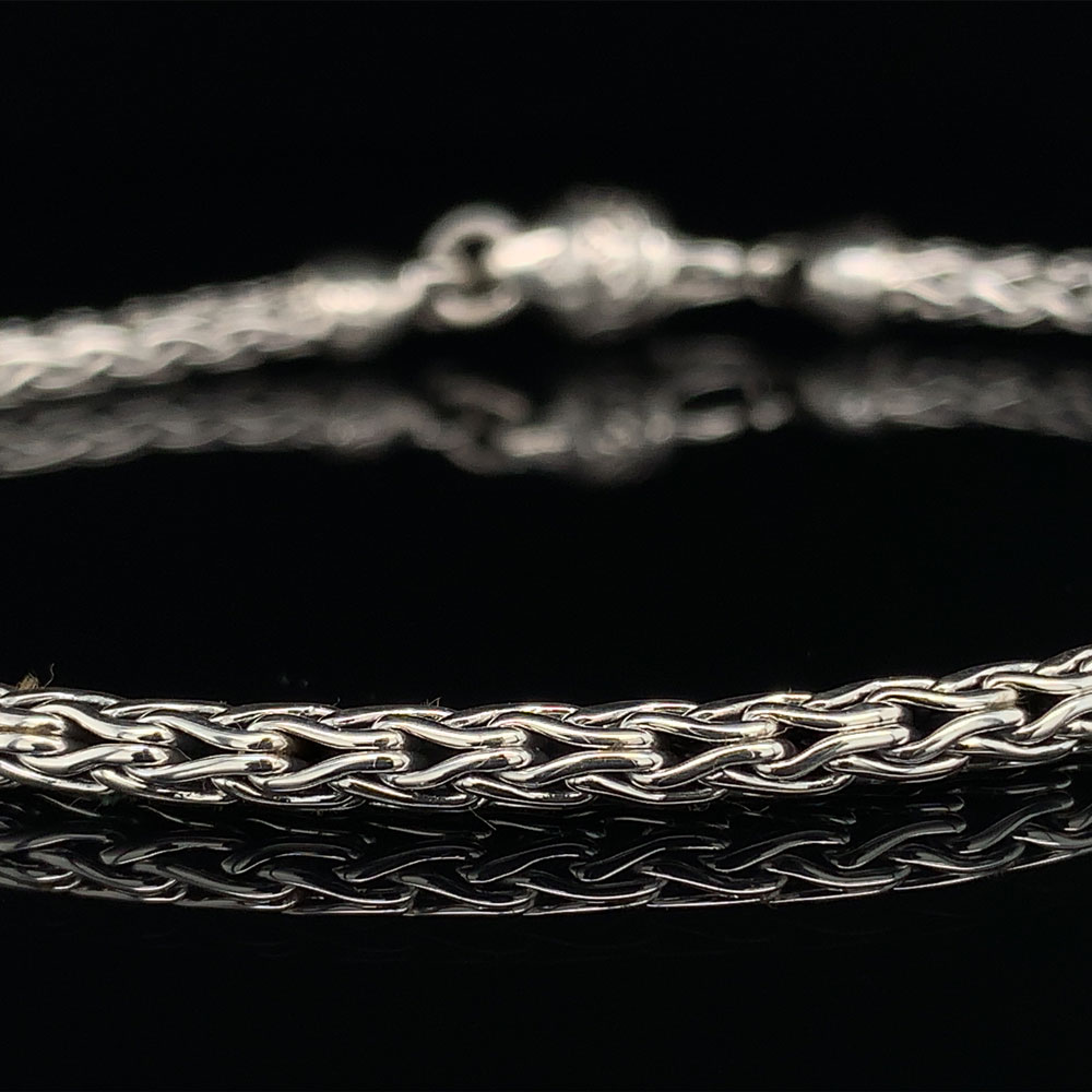 Keith Jack Celtic Silver Dragon Weave Bracelet