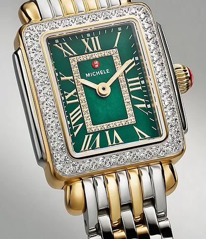 Deco Madison Mini Diamond Two-Tone 18K Gold-Plated Watch  display picture 1