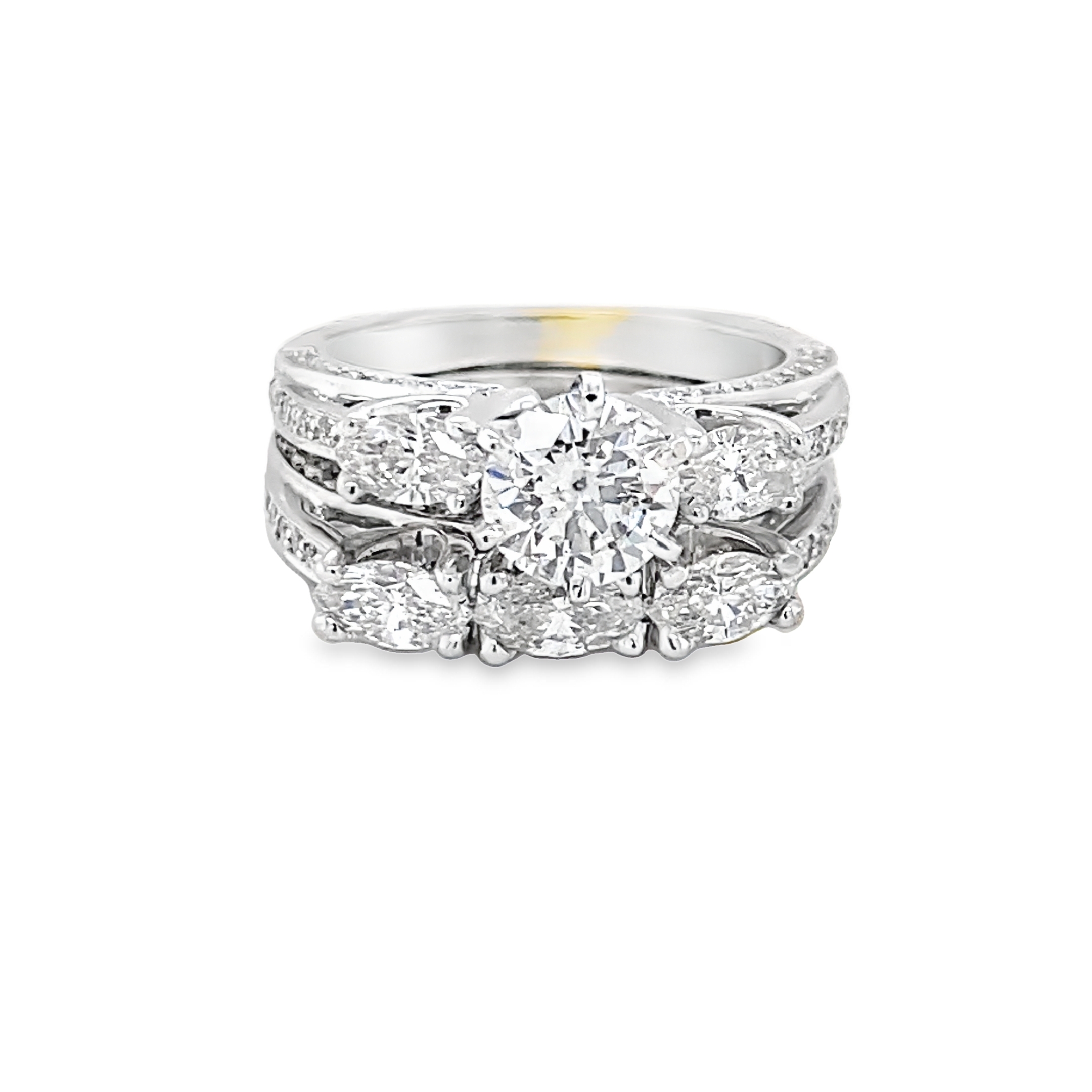 18K WG ROUND DIAMOND BRIDAL SET 003-100-00795 18KW Albany 