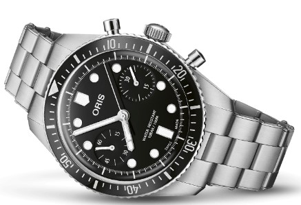 Oris Stainless Steel Divers Sixty-Five Chronograph Watch