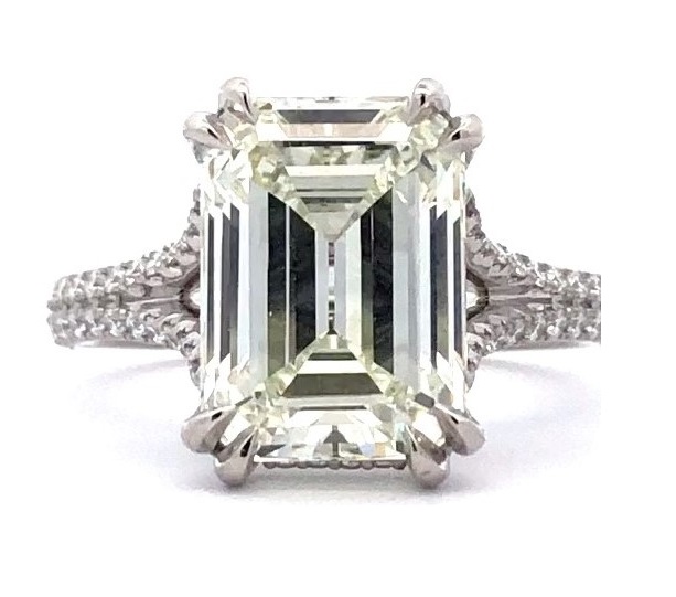 5ct Custom Emerald Engagement Ring 00110000534 Troy Harris Jeweler