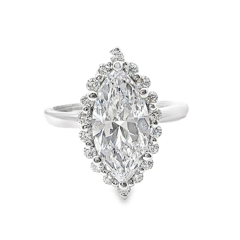 Verragio Marquise Diamond Halo-Style Semi-Mount Engagement R