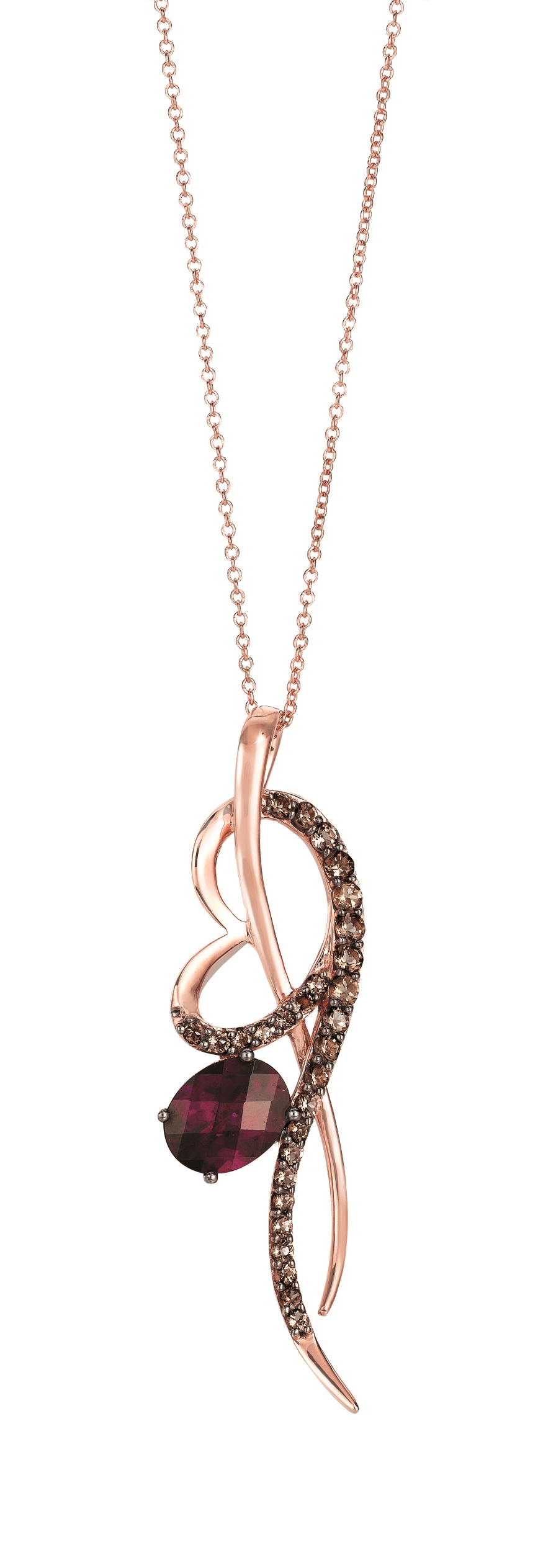 Le Vian Limited Edition Garnet and Chocolate Quartz Pendant