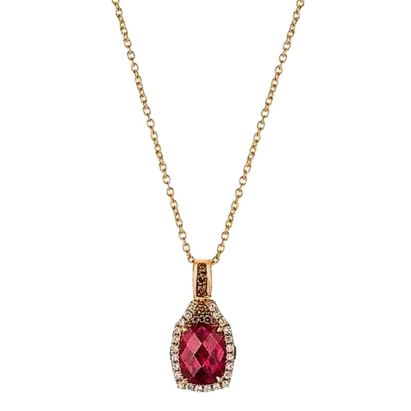 Le Vian Garnet and Chocolate Diamond Pendant 001-230-04961