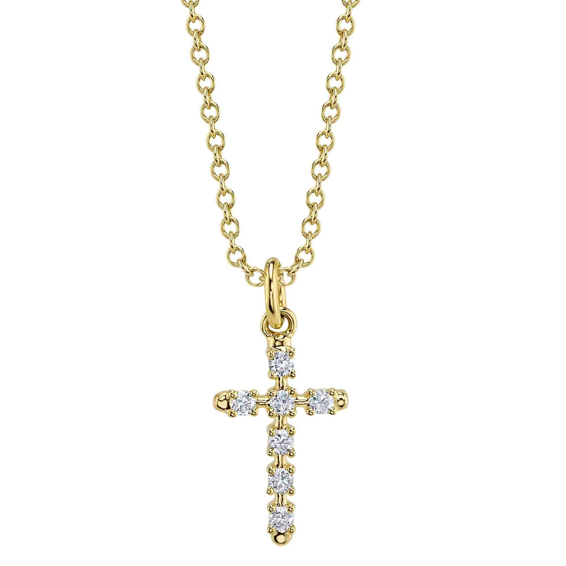 HJ Hot Jewels Diamond Cross Pendant Necklace 001-165-02565 