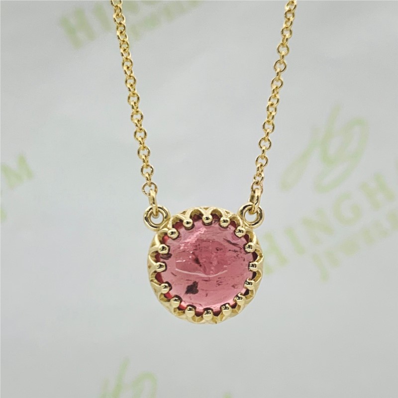 Pink tourmaline pendant